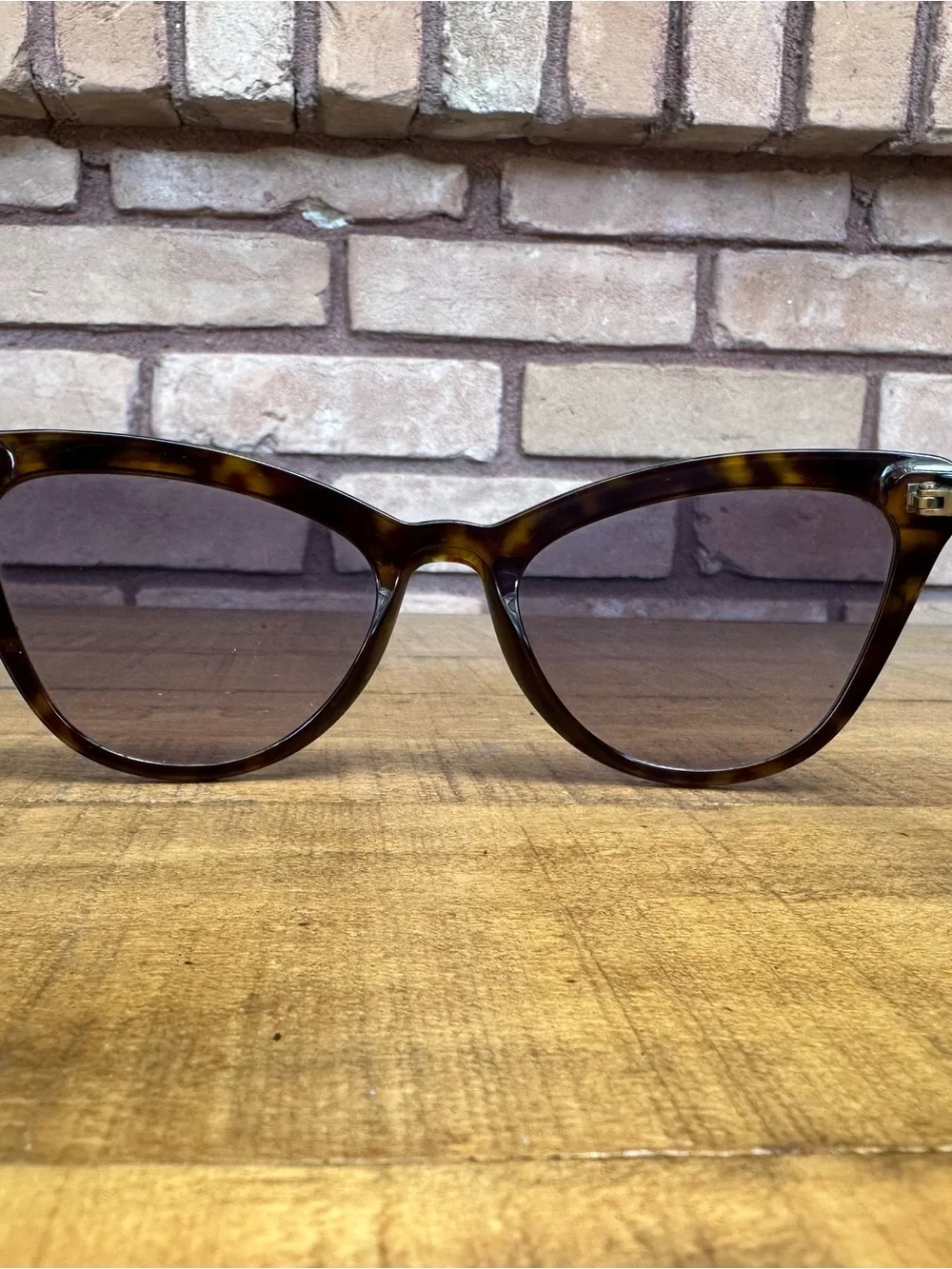 Prada Tortoiseshell Cat-Eye Sunglasses with Gray Lenses